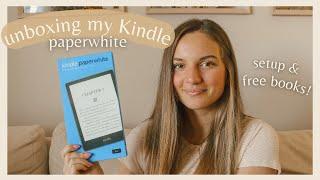 Kindle paperwhite unboxing  setup, kindle unlimited, & free books!