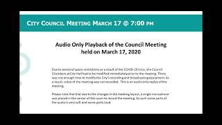 City of North Kansas City Missouri Council Meeting 3-17-20