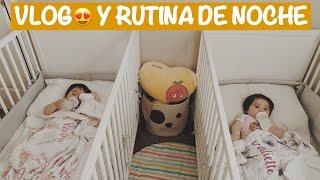 VLOG + RUTINA DE LA NOCHE ( les muestro los productos de cabello de las bebes)