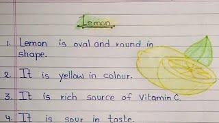 10 lines on "Lemon" in english