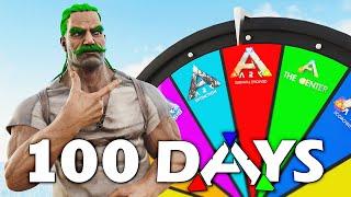 I Spent 100 Days in ARK With a Spin Wheel - 10 Different Maps!