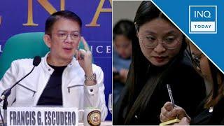 Escudero on Alice Guo’s plea: Show up, follow Senate rules first | INQToday