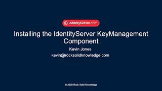 How to Setup the KeyManagement Component for IdentityServer4