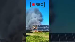 How Solar Panels Catch Fire During a Short Circuit #solarpanels #fire #shortcircuit #solarpanelfire