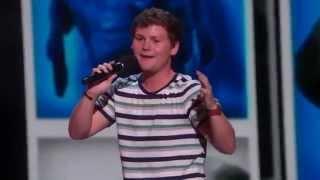 America's Got Talent 2015 - Drew Lynch Stuttering Comedian Jokes About His Service Dog