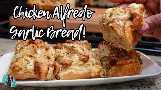 CHICKEN ALFREDO GARLIC BREAD | QUICK & EASY DINNER RECIPE | PERFECT ALFREDO SAUCE RECIPE