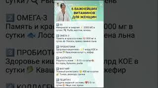 6 ВАЖНЕЙШИХ ВИТАМИНОВ ДЛЯ ЖЕНЩИН