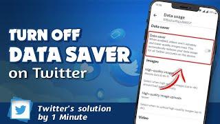 How to turn off data saver on Twitter 2024 | Initial Solution