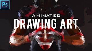 How to use the Animated Drawing Art Photoshop Action