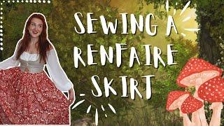 Sewing a Ren Faire skirt!️ ren faire, cottage core, hobbitcore, fantasy Cosplay #renfaire