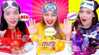 ASMR Blue, Pink, Yellow, Purple Candy Race Full Video