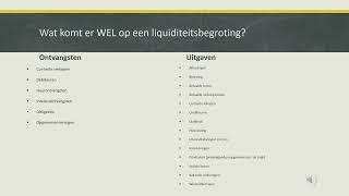 Liquiditeitsbegroting