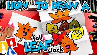 How To Draw A Fall Leaf Stack Folding Surprise