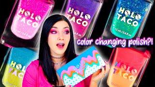 Holo Taco Color Changing Nail Polish! 5th Anniversary Mixed Emotions Swatches || KELLI MARISSA