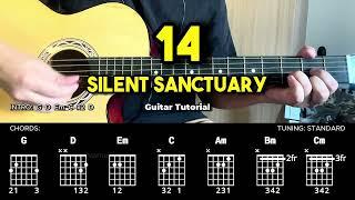 14 - Silent Sanctuary | Easy Guitar Chords Tutorial For Beginners (CHORDS & LYRICS) #guitarlessons