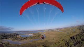 Powered Paramotor takeoff with new chase cam.  Better quality video.