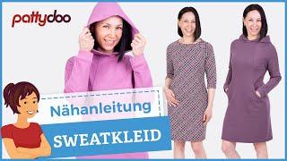 Kleid mit Kapuze, Taschen & Teilungsnähten nähen | Lässiges Hoodiekleid oder elegantes Businesskleid