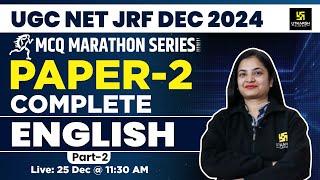 English | MCQ Marathon Series | Paper 2 ( Part 2 ) | By Neha Ma'am | UGC NET JRF DEC 2024