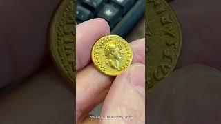 Titus as Caesar; 70-79 AD, Rome, 77-8 AD, Gold Aureus.  #reelsvideo  #history #