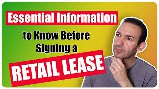 Commercial Leases and Evaluating your Retail Property - Commercial Real Estate investing 101