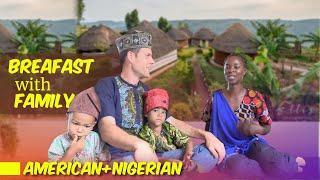 American Professor and Nigerian Wife ENJOY BREAKFAST with Family in African Village