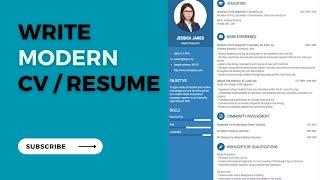 How to write Modern CV