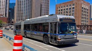 MBTA Silver Line Surface Action at South Station - 2005 Neoplan DMA (Closed Transit Way)