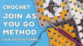 How to Crochet the Join As You Go (JAYG) Method | Granny Square Joining