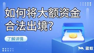 资金出国|4分钟了解2023年大额资金出境的合法途径都有哪些？《暂行办法》中的资产转移有几类？需要怎样的条件才能合法申请移民财产对外转移？|如何将大额资金合法出境？|大额资金合法出境的途径【海外换汇】