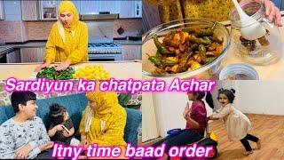 Sardiyun ka chatpata Achar || Itnay time baad order || Salma Yaseen vlog