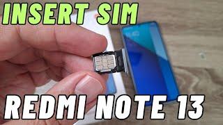 How to INSERT (dual) SIM CARD & Memory SD in XIAOMI Redmi Note 13