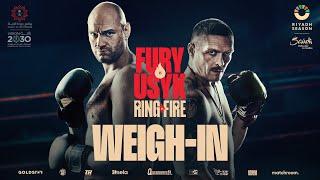 Tyson Fury vs Oleksandr Usyk Weigh-In LIVE | UNDISPUTED heavyweight championship  #RiyadhSeason