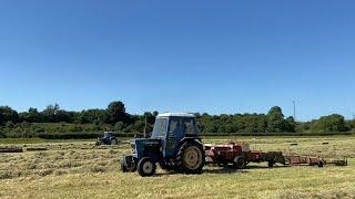 Cumbrian Hay 2024. Baling hay the classic Ford way! A pair of 4600s, 4610, 7610 & a Nash baler.