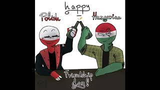 The paper kites - Bloom Poland-Hungary Friendship Day (Hetalia, countryhumans and countryballs edit)