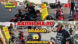 @theamirmajid Kawasaki z1000r wrap one in India || black and red || modification