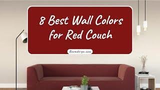 Wall Paint Color Ideas for Living Room with Red Couch