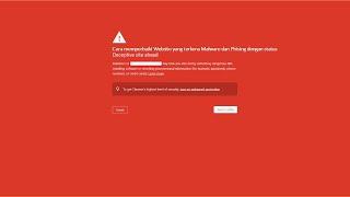 Cara memperbaiki Deceptive site Ahead atau website yang terkena Malware atau Phising