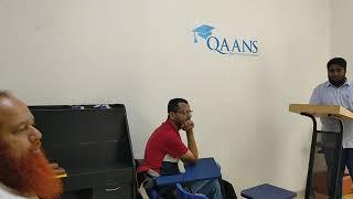 Abdul Rahman presenting his topic Small Conversation Between Two Persons at QAANS (www.qaans.com)