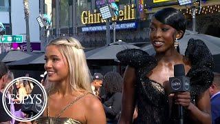 Livvy Dunne & Flau'jae Johnson share the joy of LSU athletics (@ultabeauty) | ESPYS Red Carpet Show