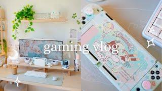 cozy gaming vlog  pinterest inspired, unboxings, genshin, sanrio