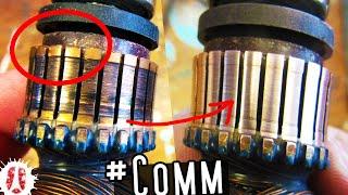 Cleaning / Polishing / Dressing Of An Electric Motor Commutator #Repair #DIY #HowTo