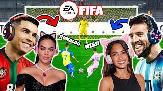 Ronaldo and Messi Playing FIFA - GEORGINA vs ANTONELA!