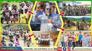 Chinese And Galamseyers Run For Their Life As Nana Addo Sends Soldiers To F!ght; 18 Chanfan Burnt