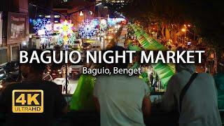 [4K] Baguio Night Market | Harrison Road | Walking Tour | Island Times