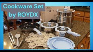 Very High Quality ROYDX Cookware Set with Detachable Handles, Easy to Store, Wonderful GIFT!