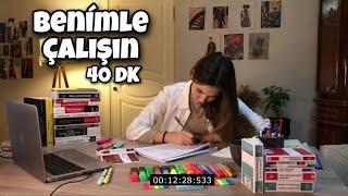 BENİMLE ÇALIŞIN - 40 DK /real time study with me