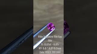 Viên Sapphire Tím Lục Yên tự nhiên nguyên bản đẹp mê đắm 0,67ct - IRS221206.