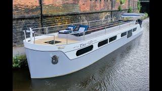 Finesse "Discovery" an all electric Wide Beam Yacht Review for Crick 2022 called Time of LiFe
