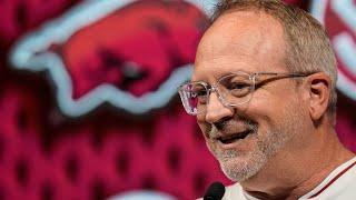 Arkansas women's basketball coach Mike Neighbors speaks at SEC media day