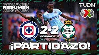 Resumen y goles | Cruz Azul 2-2 Santos | AP2023-J4 | Liga Mx | TUDN